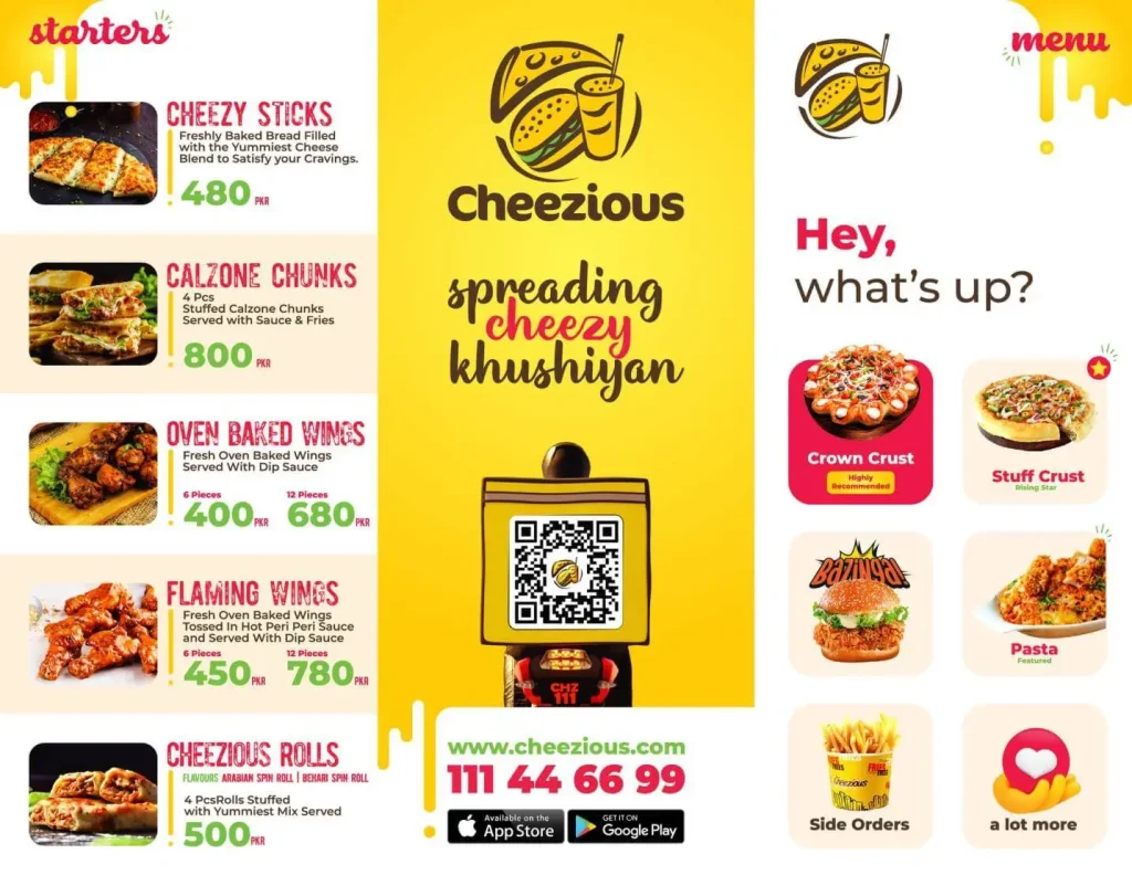 Cheezious menu 1