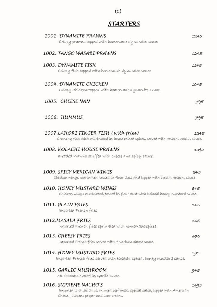 Kolachi do darya menu 1 canva