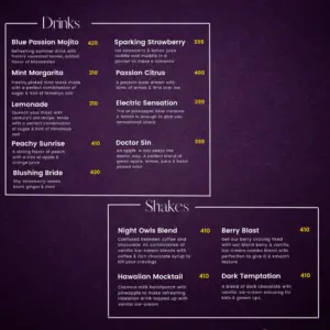Dagwood menu drinks shakes