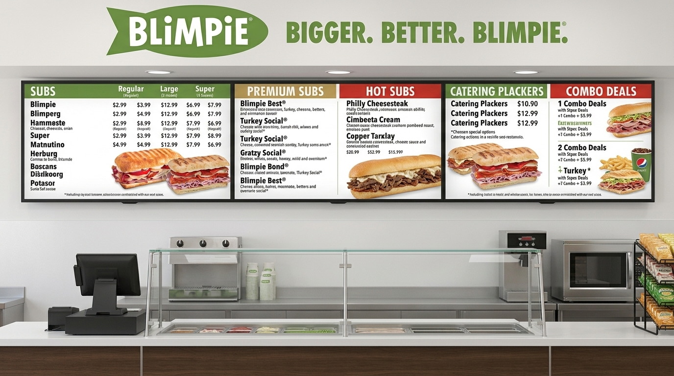 Blimpie Menu America