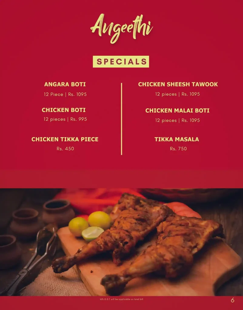 Marhaba Mahal Faisalabad Menu Chicken Boti
