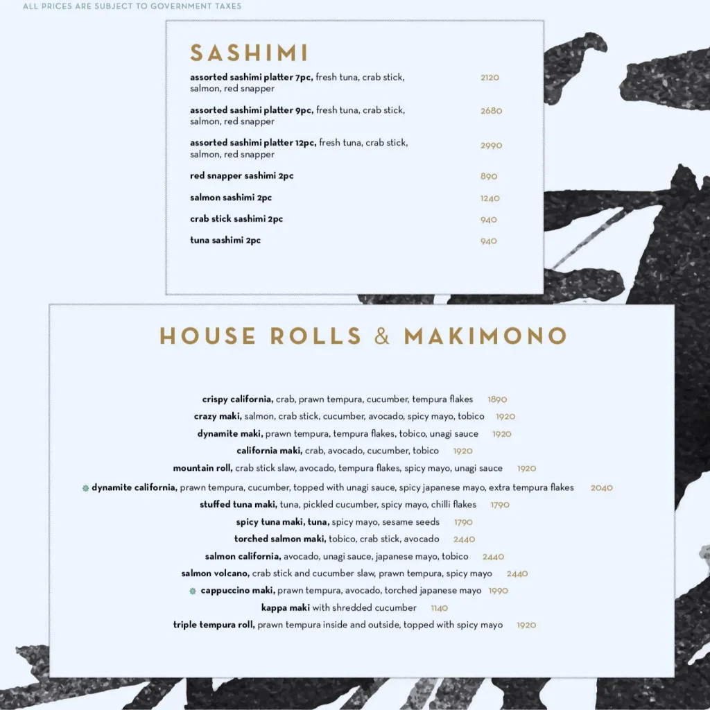 Coco Chan Menu 2