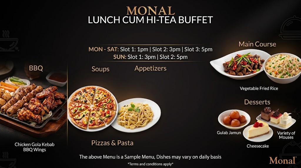 Monal Lahore Buffet Menu